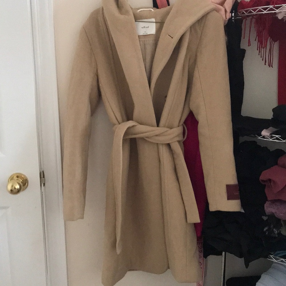 wilfred hooded wool cashmere coat